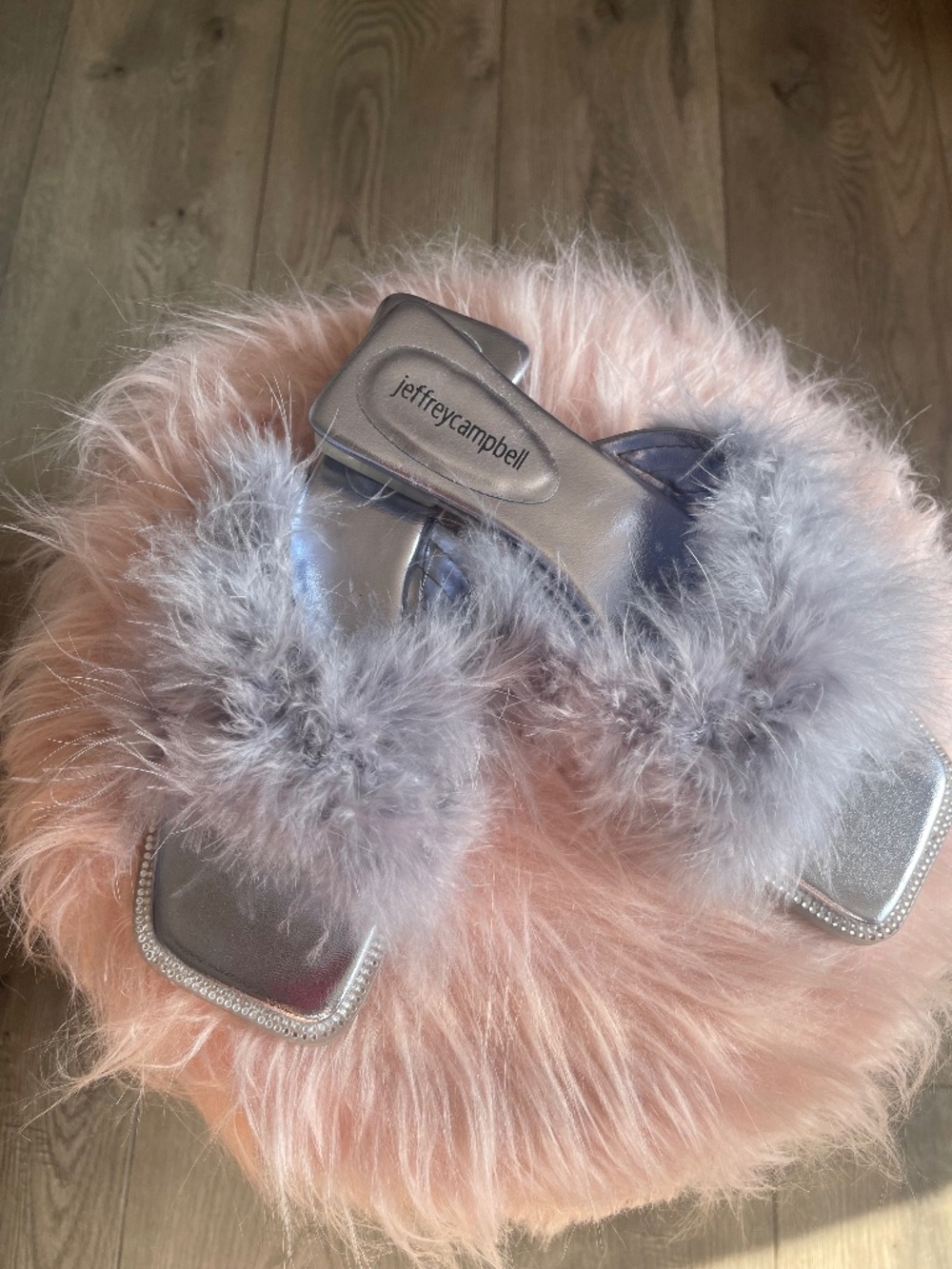 Jeffrey Campbell Acelynn Feather Sandals